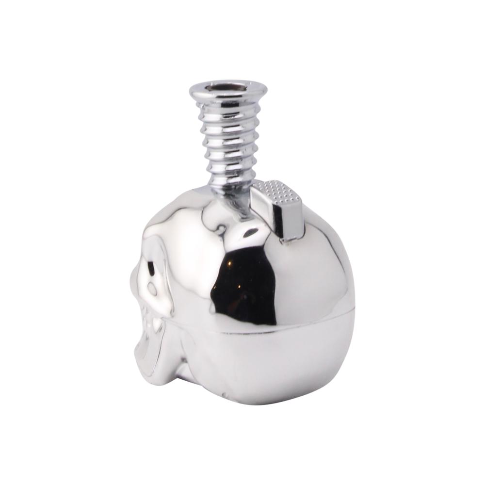 Skull Shiny Torch Lighter-Silver
