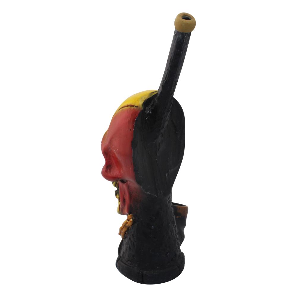 Skull Wooden Hand Pipe-Mix