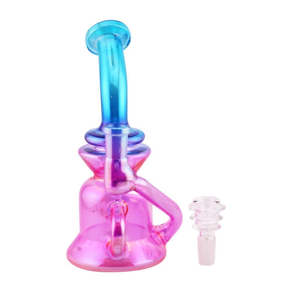 Skyfoam Splash Glass Water Pipe-Blue and Pink