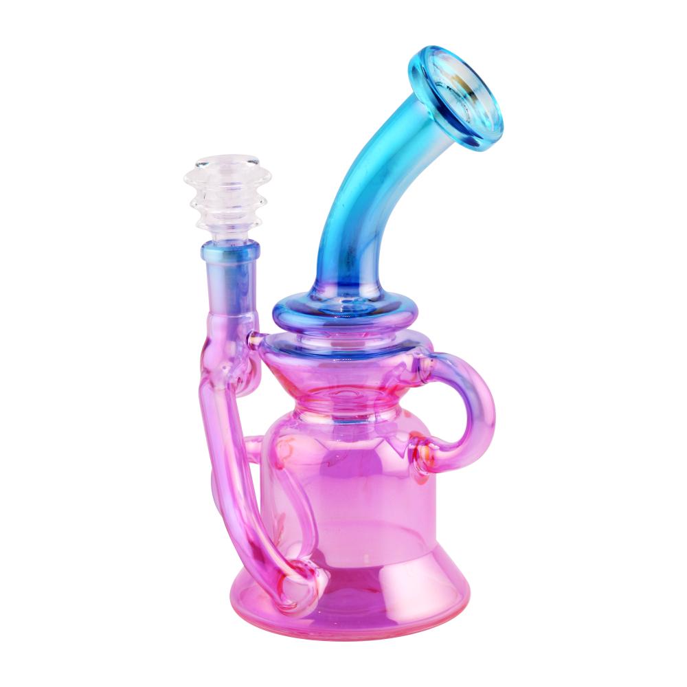 Skyfoam Splash Glass Water Pipe-Blue and Pink