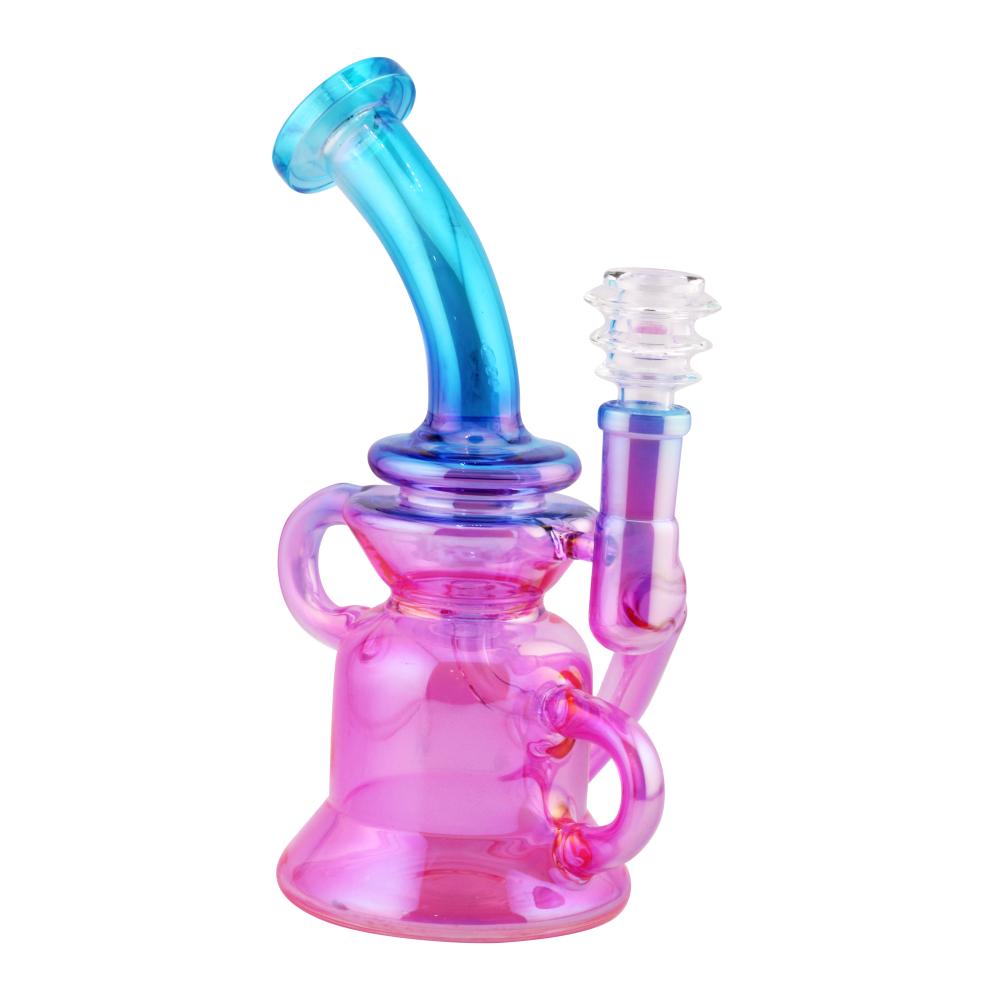 Skyfoam Splash Glass Water Pipe-Blue and Pink