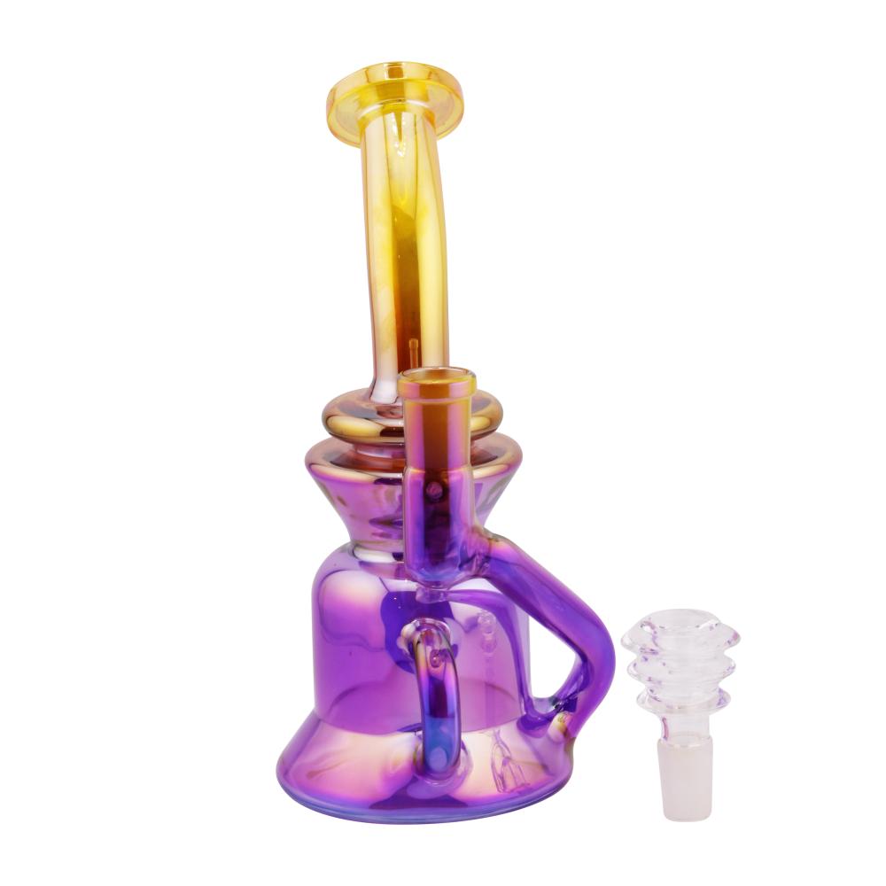 Skyfoam Splash Glass Water Pipe-Yellow and Purple