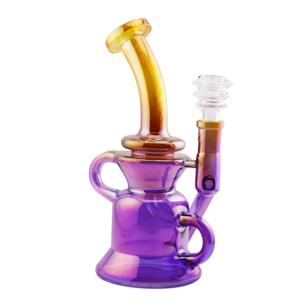 Skyfoam Splash Glass Water Pipe-Yellow and Purple