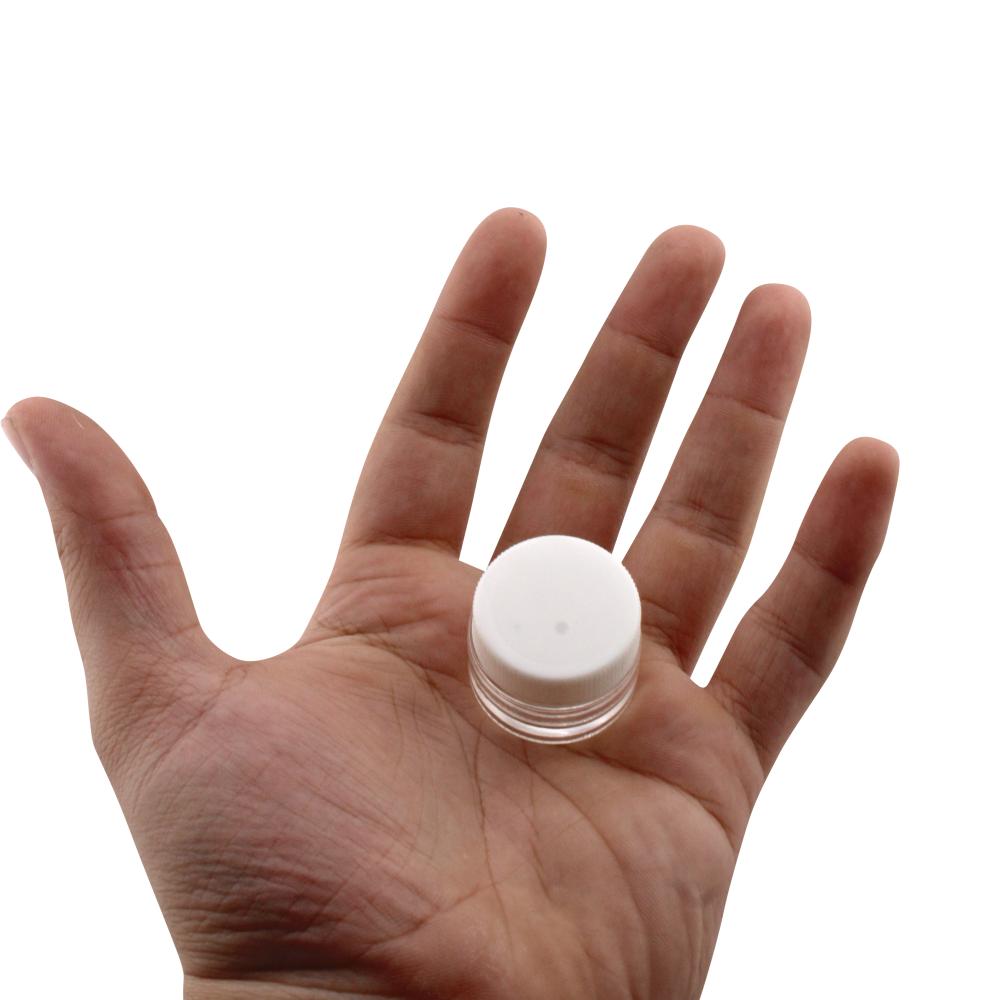 Small Glass Container With Screw Cap-White