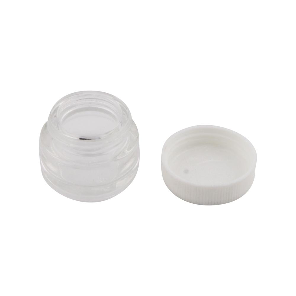 Small Glass Container With Screw Cap-White