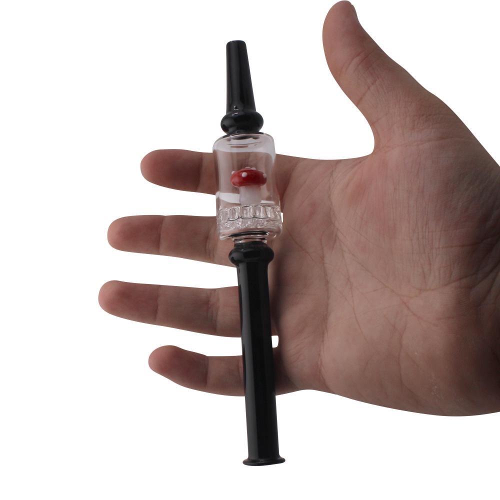 Small Mushroom Glass Nectar Collector-Black