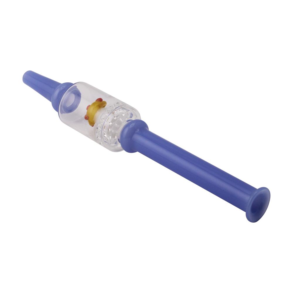 Small Mushroom Glass Nectar Collector-Blue