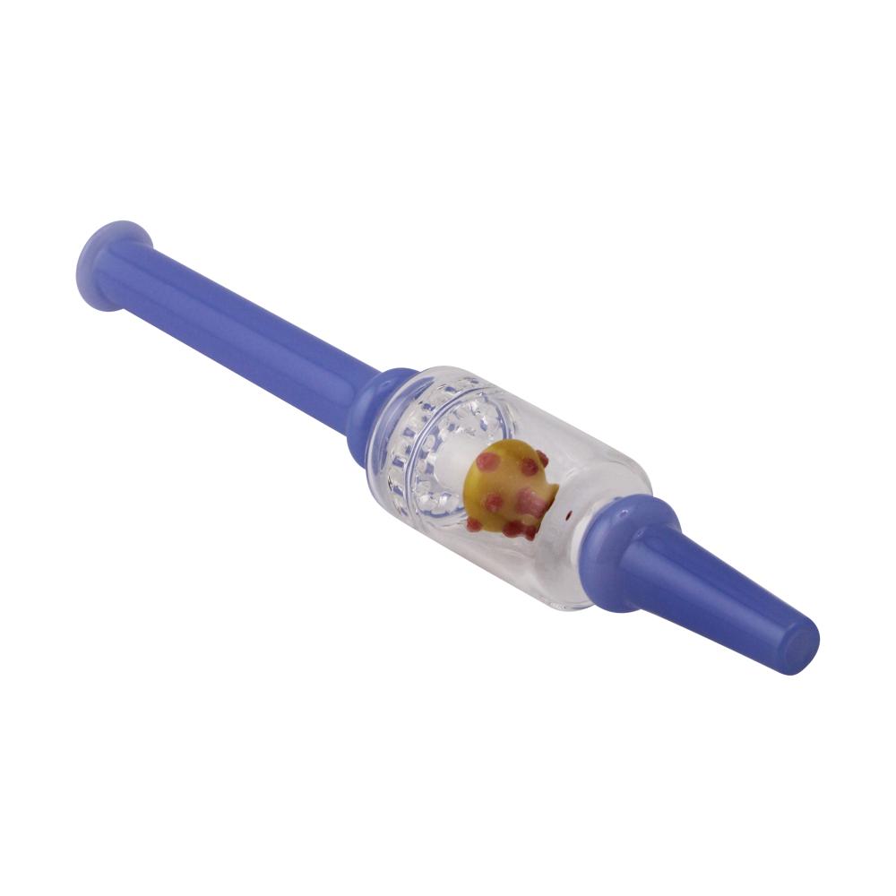 Small Mushroom Glass Nectar Collector-Blue