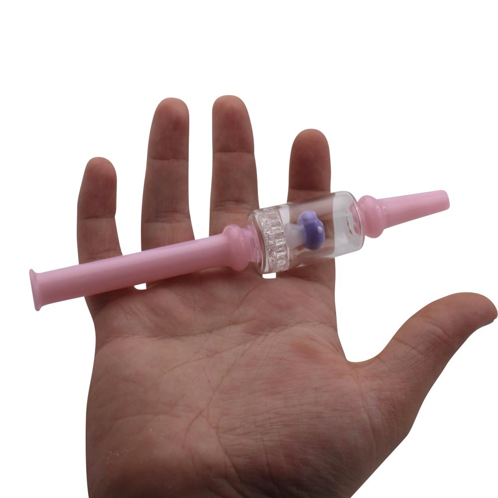 Small Mushroom Glass Nectar Collector-Pink
