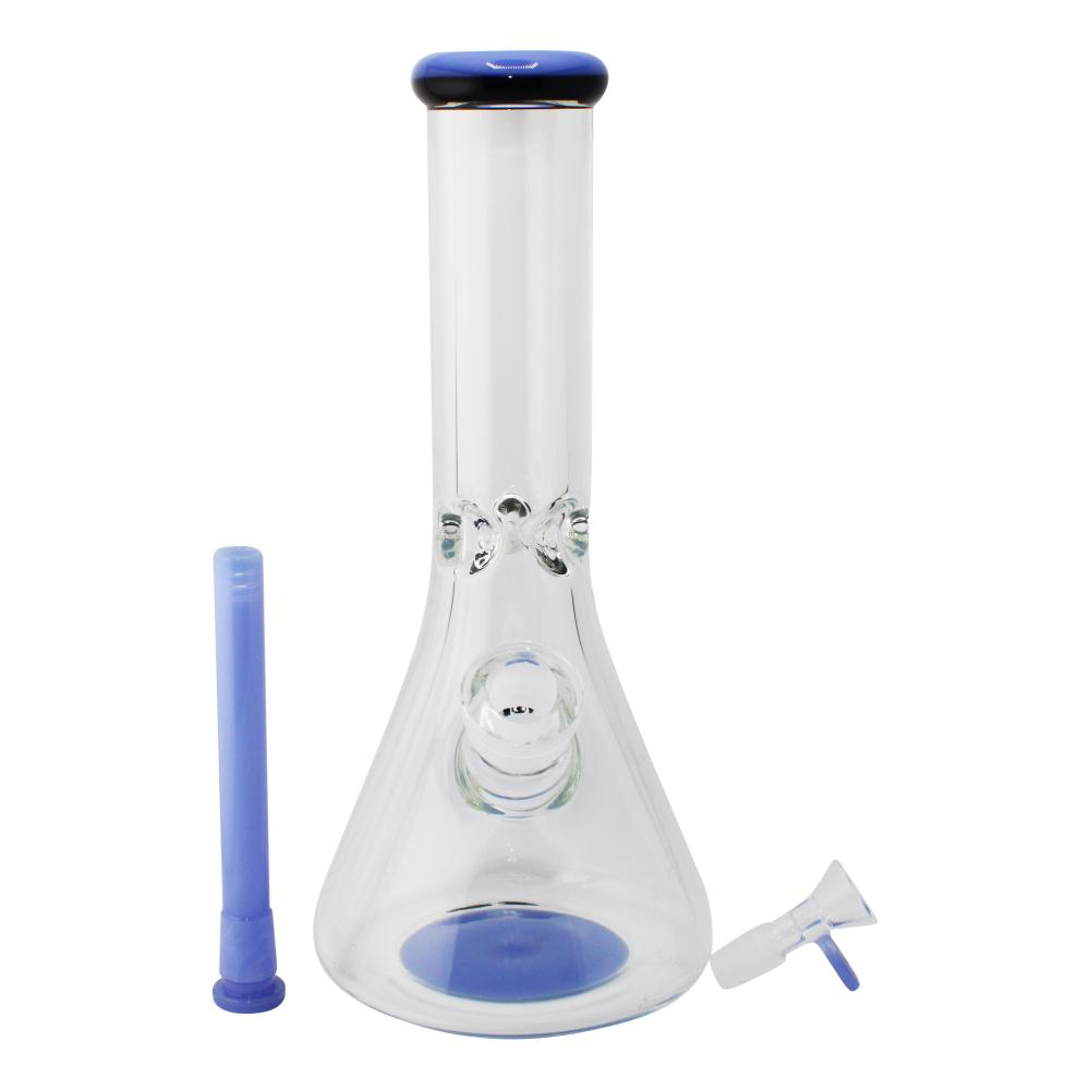 Smooth Draw Beaker Water Pipe-Blue