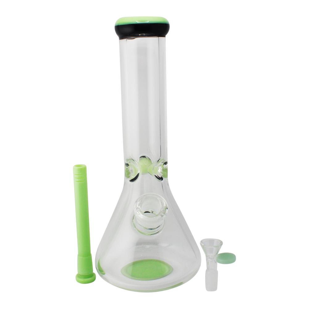 Smooth Draw Beaker Water Pipe-Green