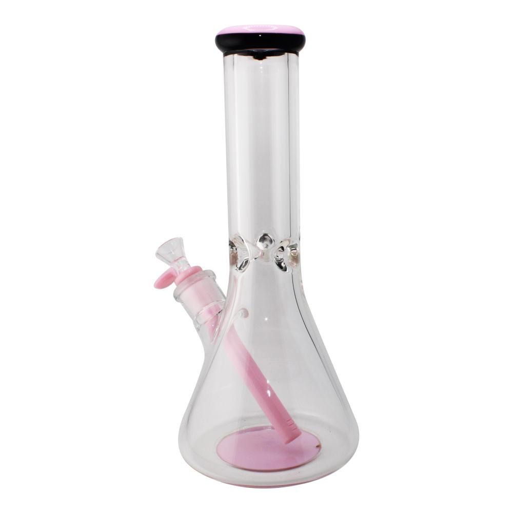 Smooth Draw Beaker Water Pipe-Pink
