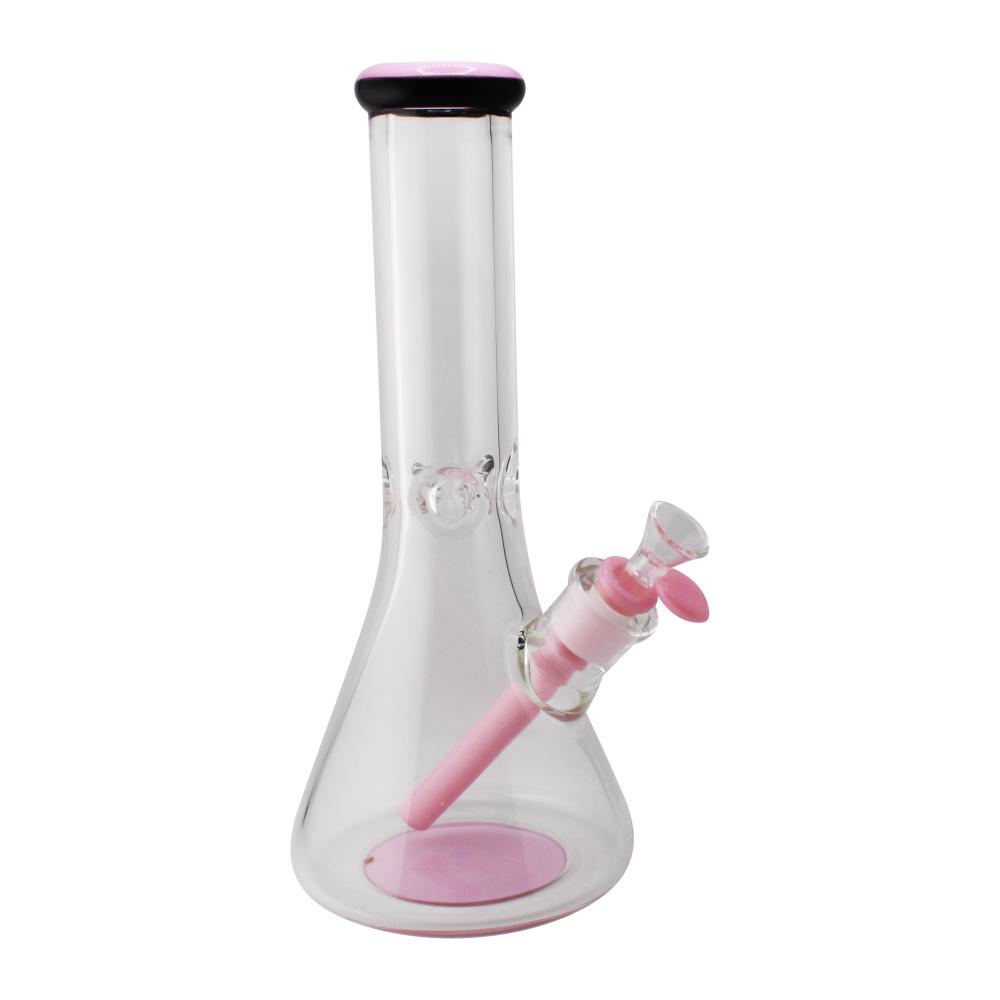 Smooth Draw Beaker Water Pipe-Pink