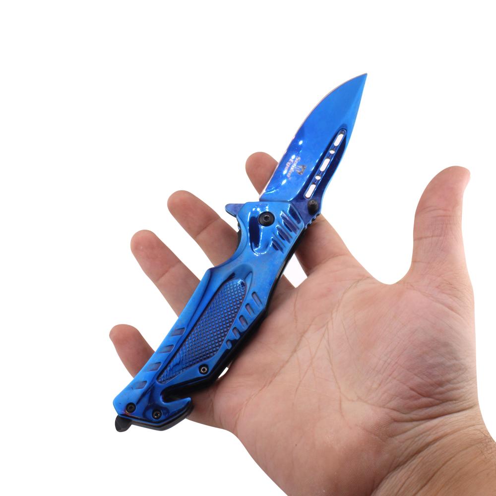 Snake Eye N12 Folding Metal Pocket Knife-Blue