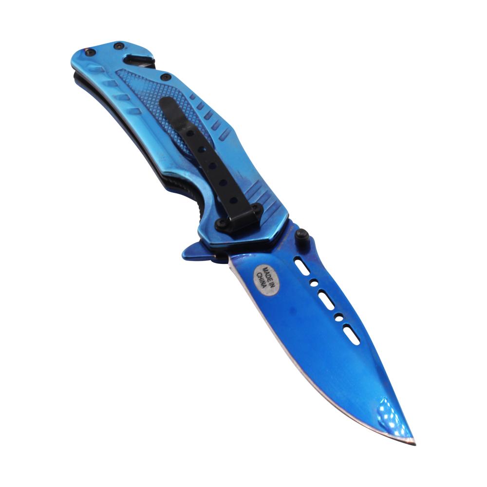 Snake Eye N12 Folding Metal Pocket Knife-Blue