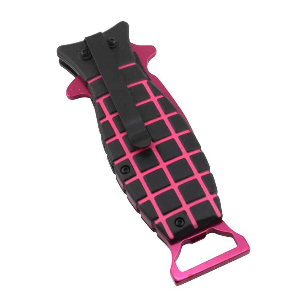 Snake Eye N35 Folding Metal Pocket Knife-Pink