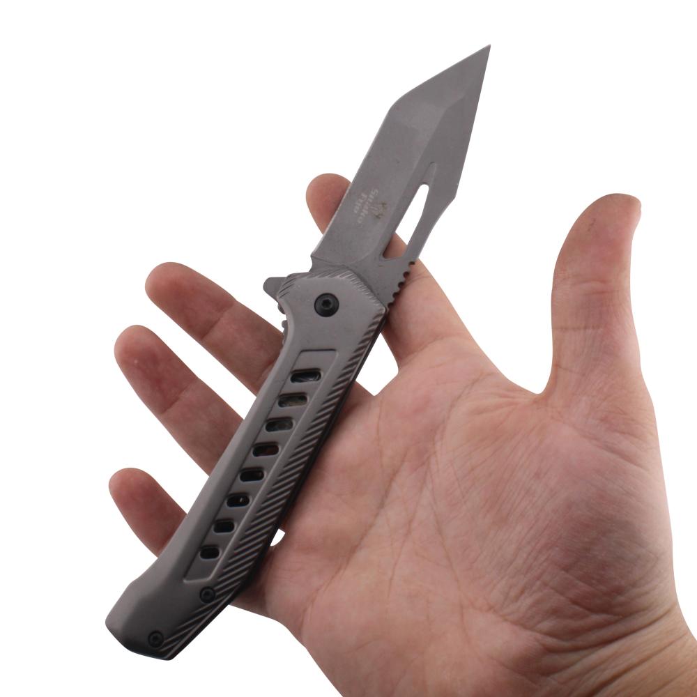 Snake Eye N36 Folding Metal Pocket Knife-Silver