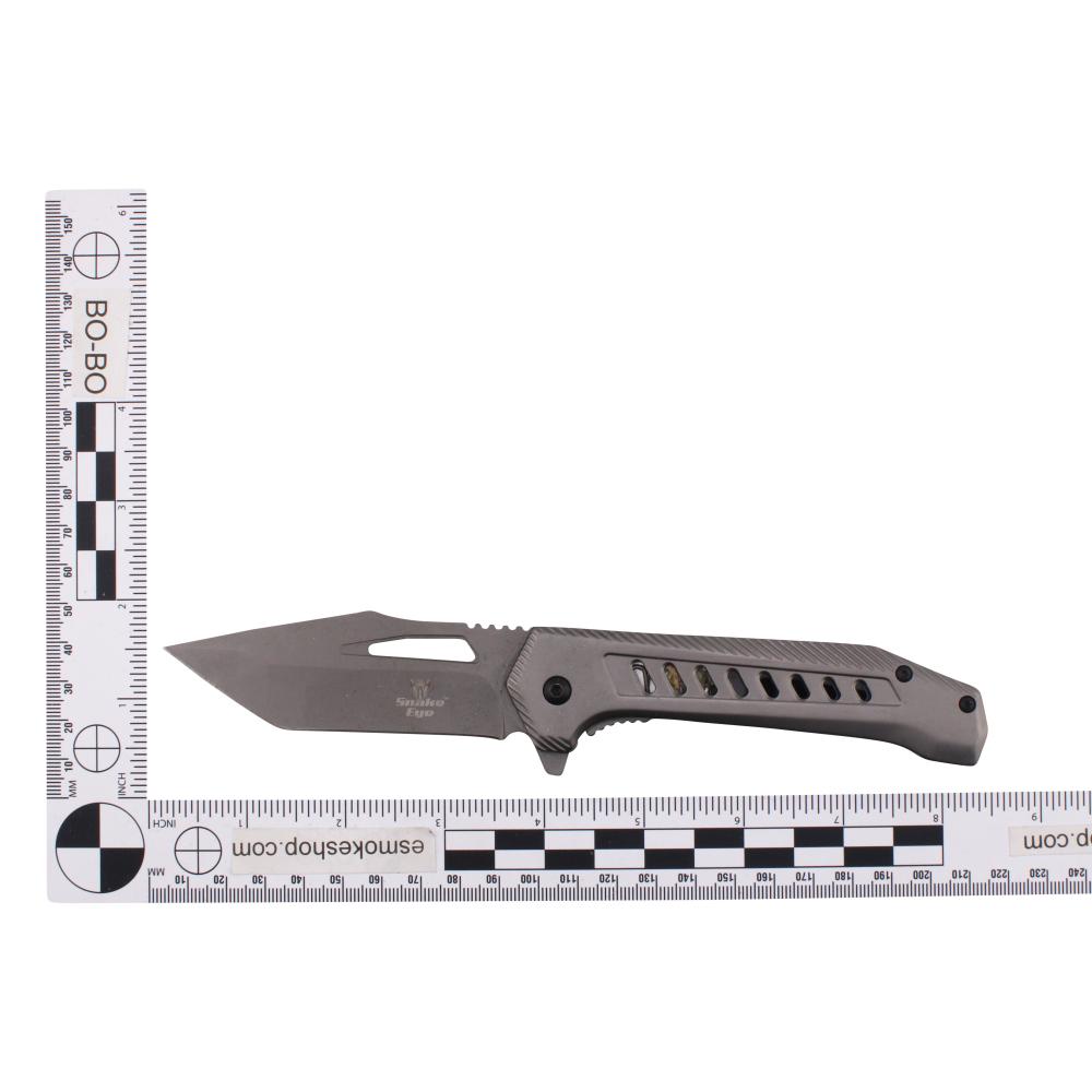 Snake Eye N36 Folding Metal Pocket Knife-Silver