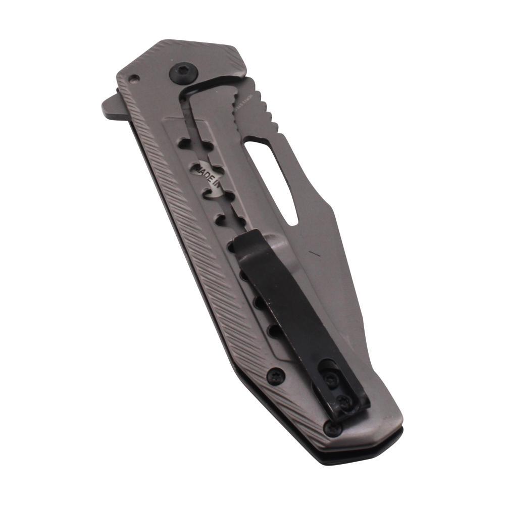 Snake Eye N36 Folding Metal Pocket Knife-Silver