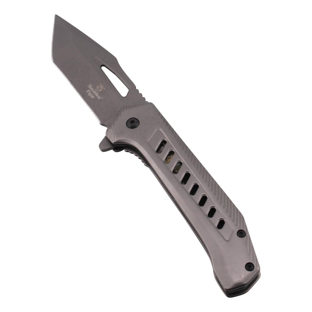 Snake Eye N36 Folding Metal Pocket Knife-Silver