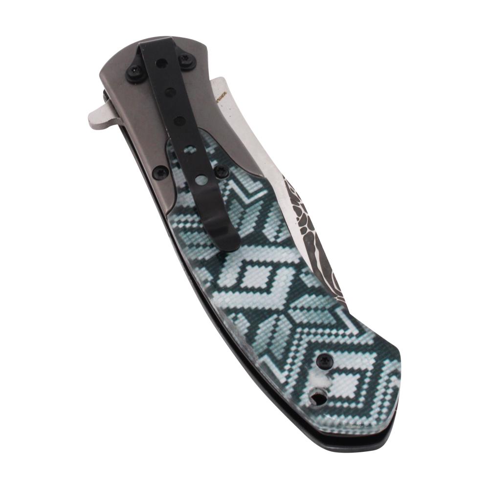 Snake Eye N39 Folding Metal Pocket Knife-Blue