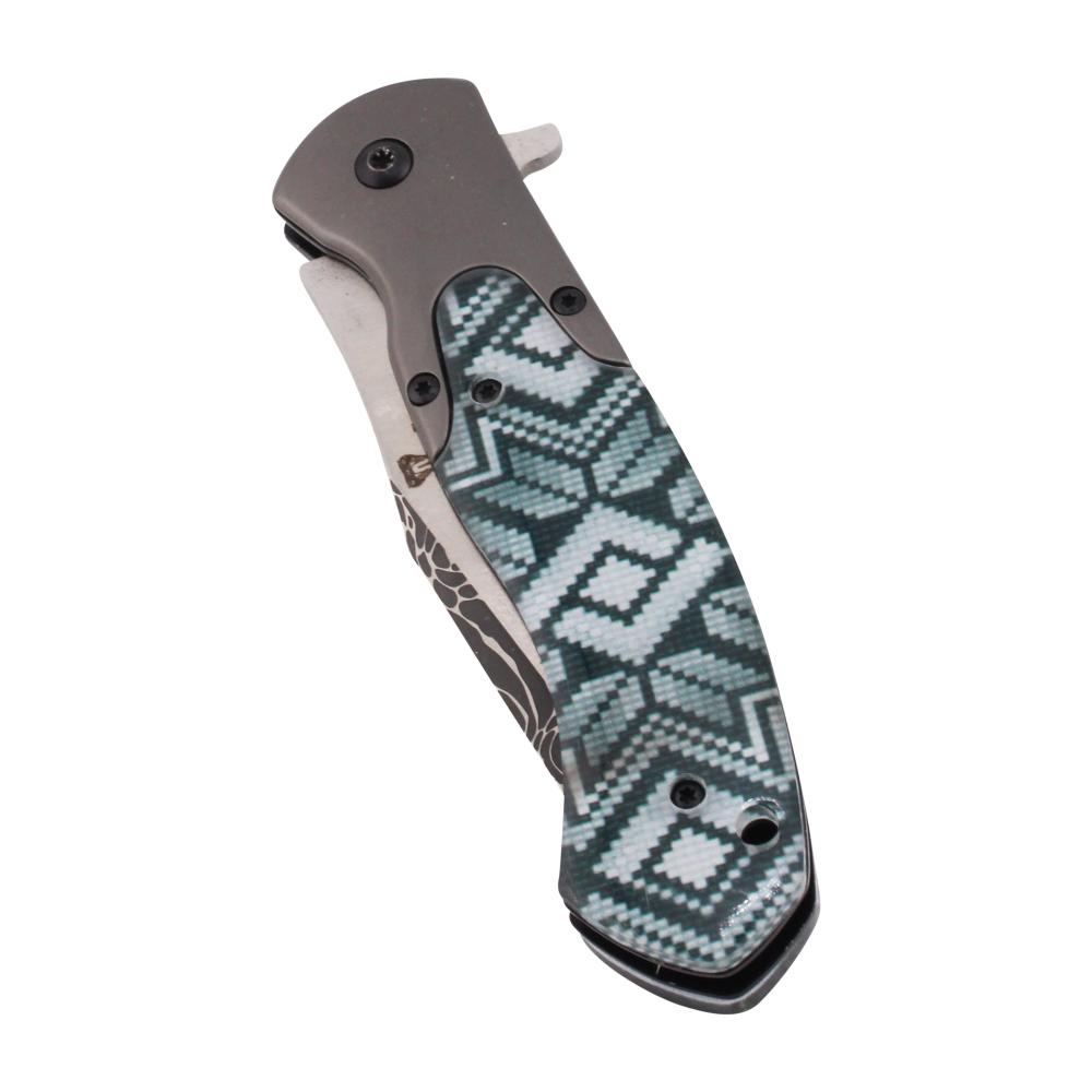 Snake Eye N39 Folding Metal Pocket Knife-Blue