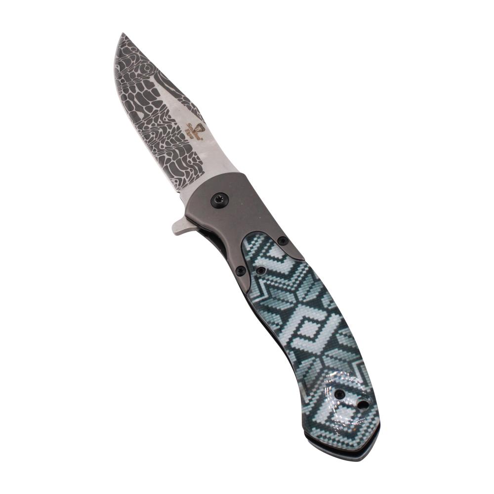 Snake Eye N39 Folding Metal Pocket Knife-Blue