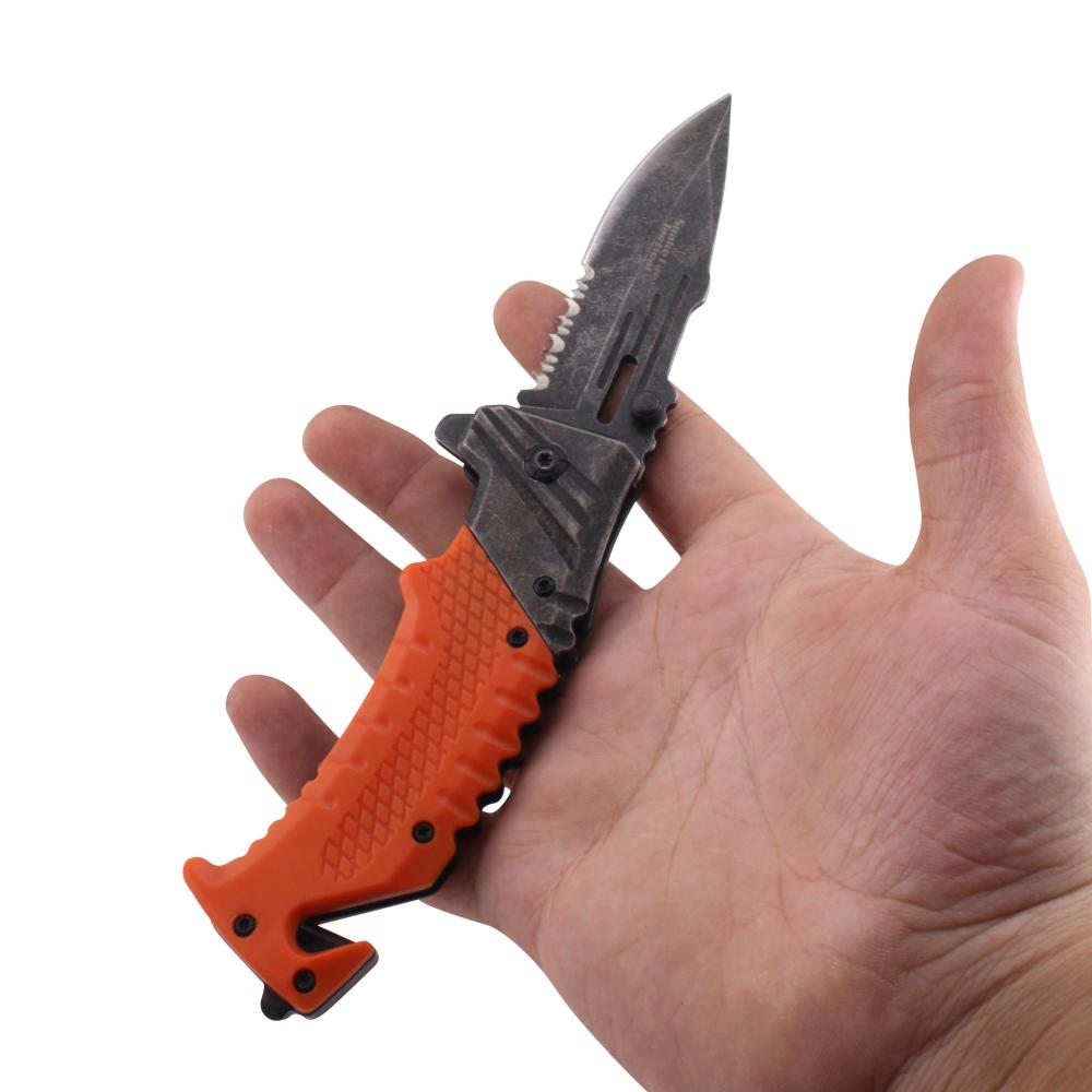 Snake Eye Tactical N18 Folding Metal Pocket Knife-Orange