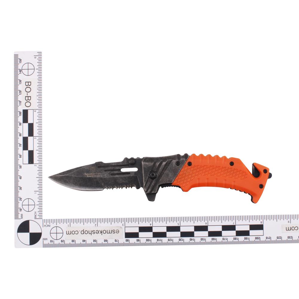 Snake Eye Tactical N18 Folding Metal Pocket Knife-Orange