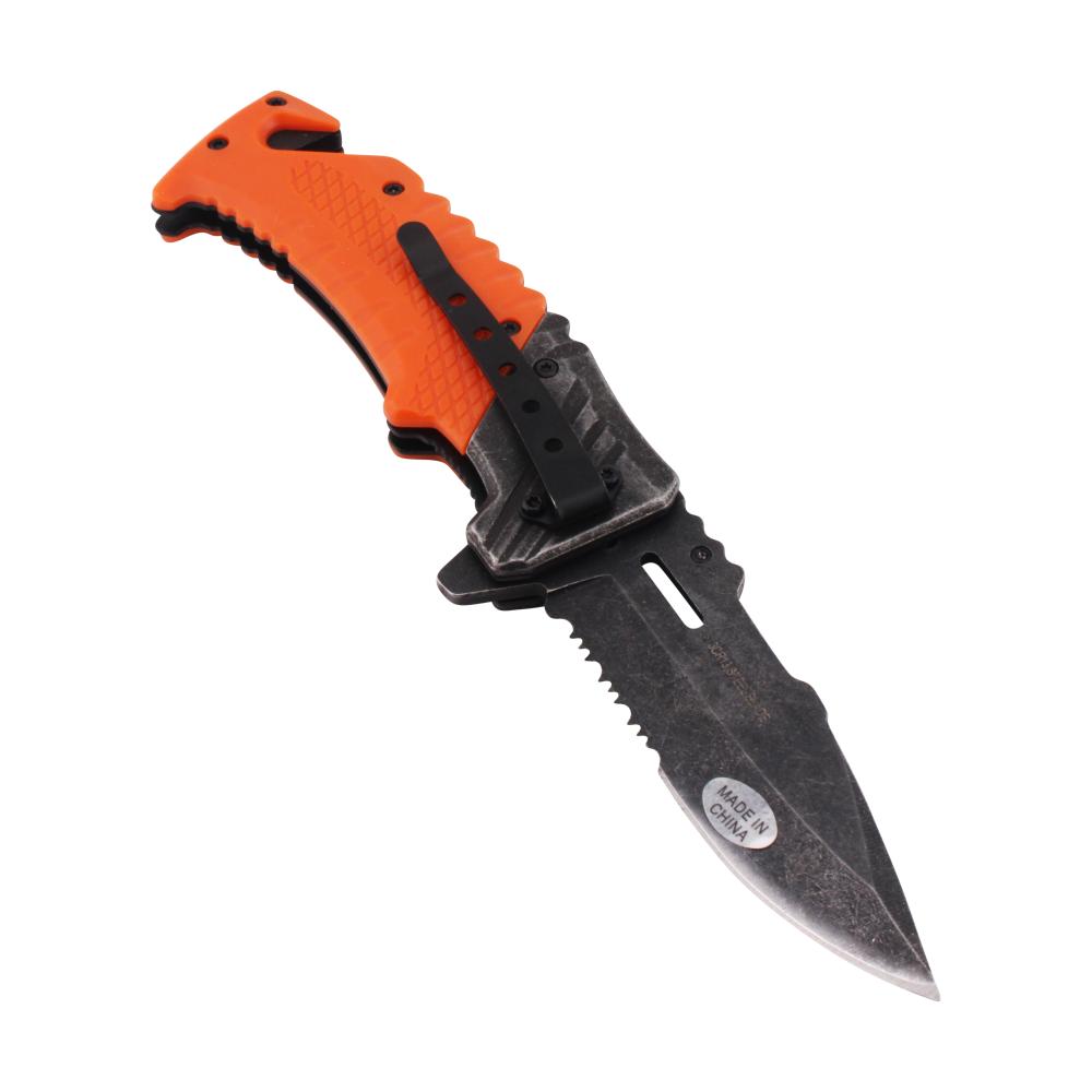 Snake Eye Tactical N18 Folding Metal Pocket Knife-Orange