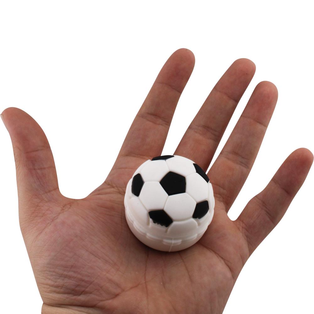 Soccer Ball Medium Silicone Container-2 Piece-White