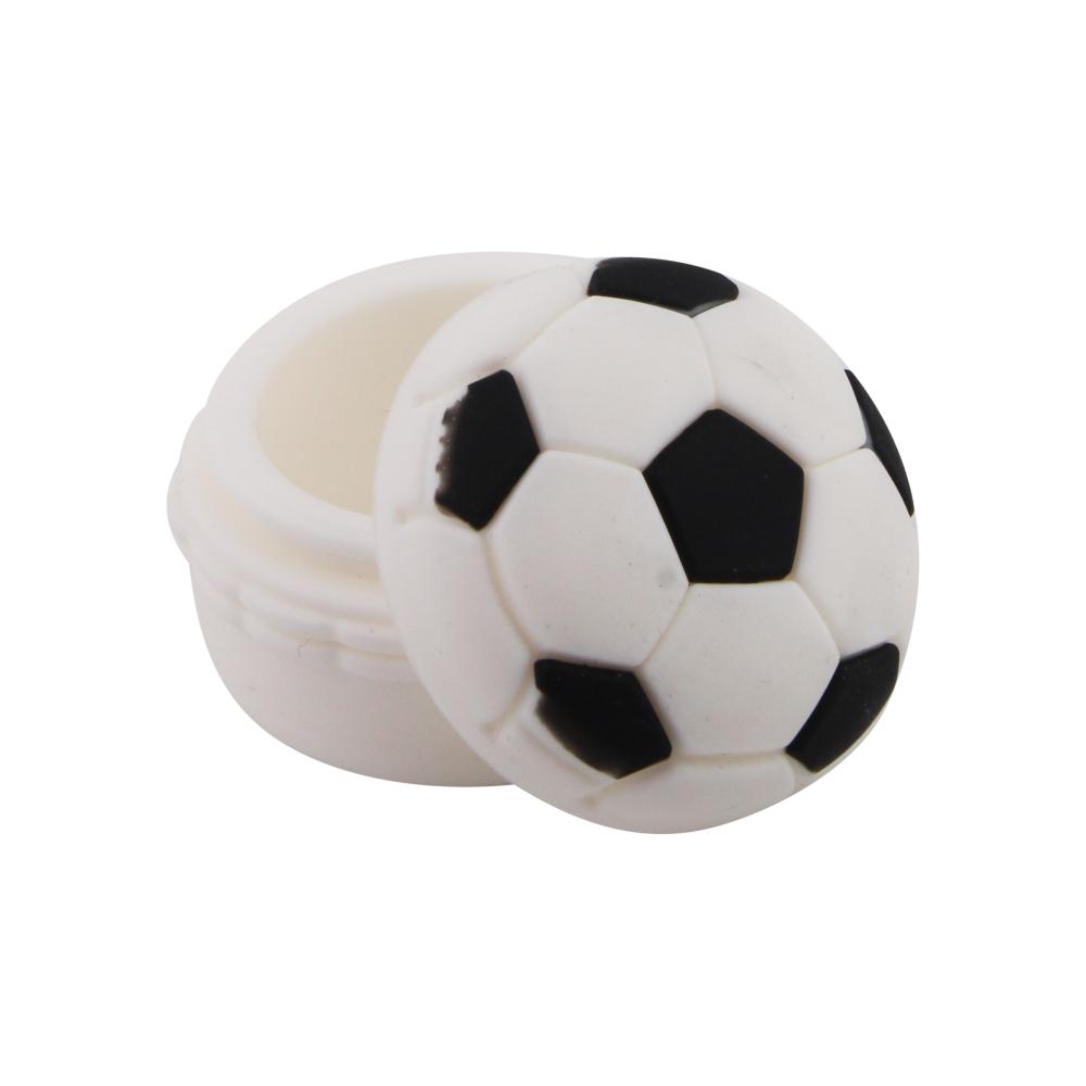 Soccer Ball Medium Silicone Container-2 Piece-White