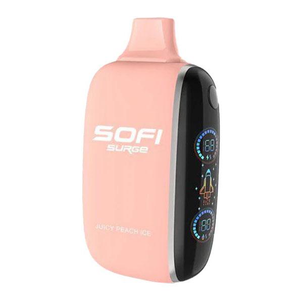 Juicy Peach Ice Sofi Surge Zero Nic 25000 Vape