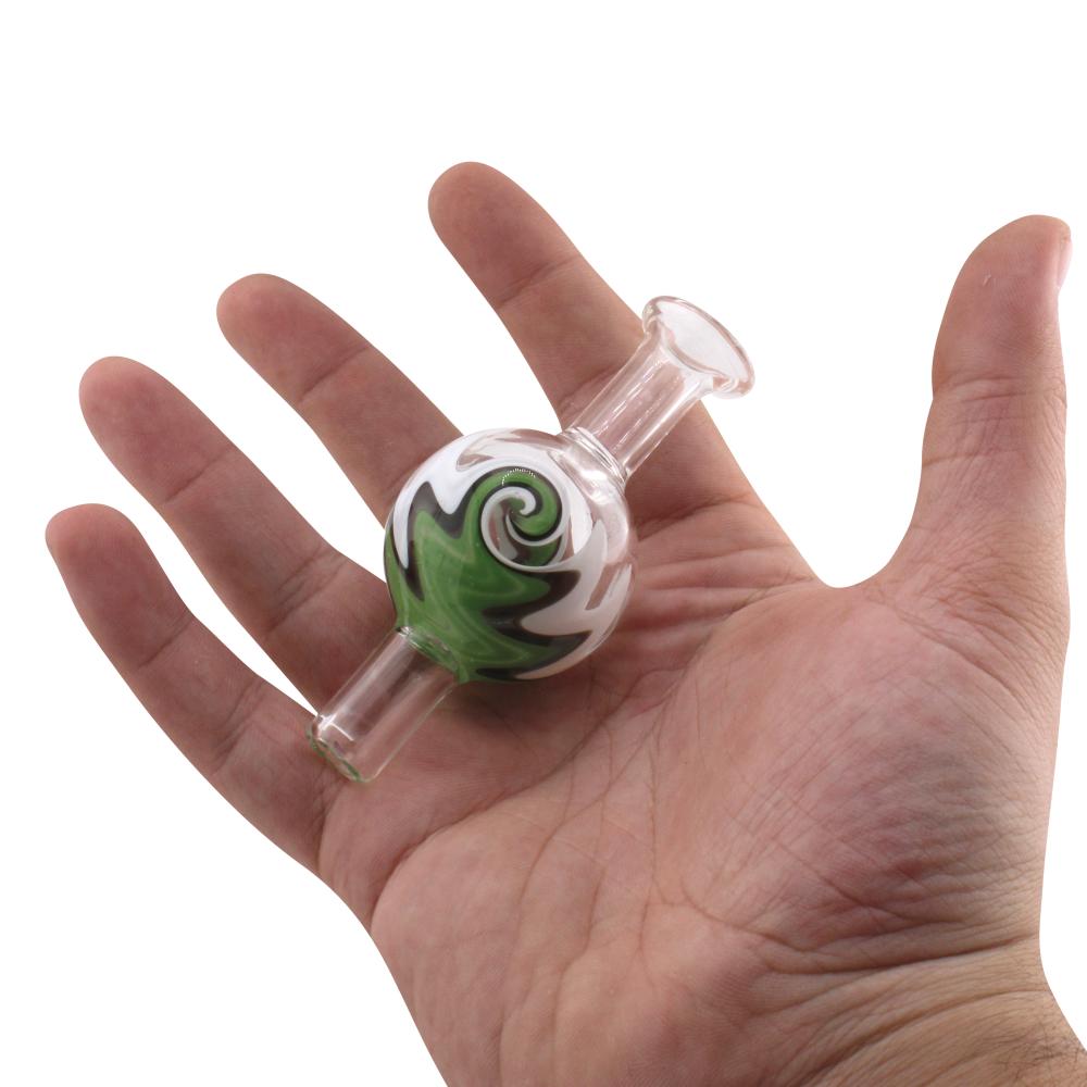 Spiral Twist Glass Carb Cap-Green