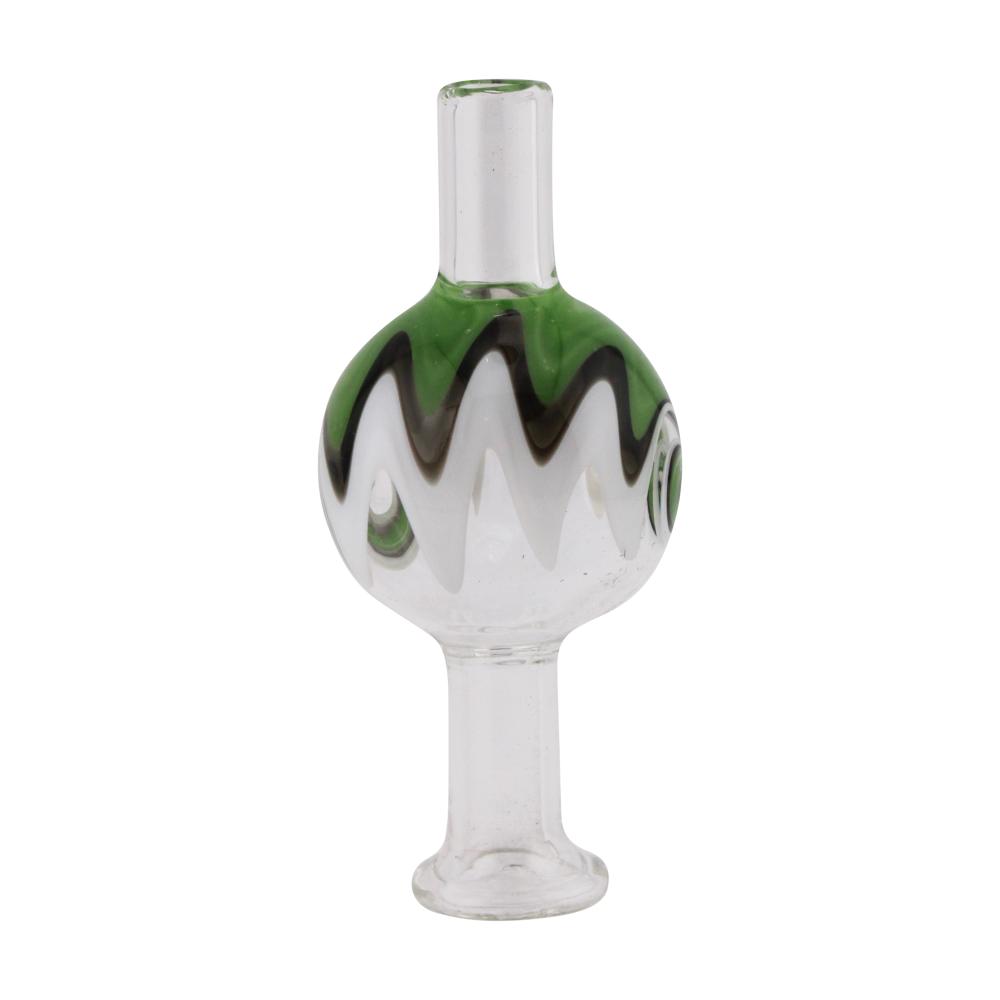 Spiral Twist Glass Carb Cap-Green