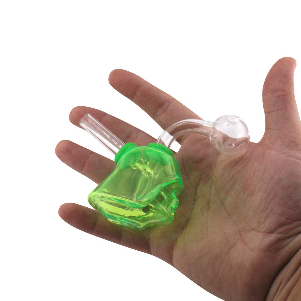 Star War Pyrex Glass Oil Burner Bubbler-Light Green