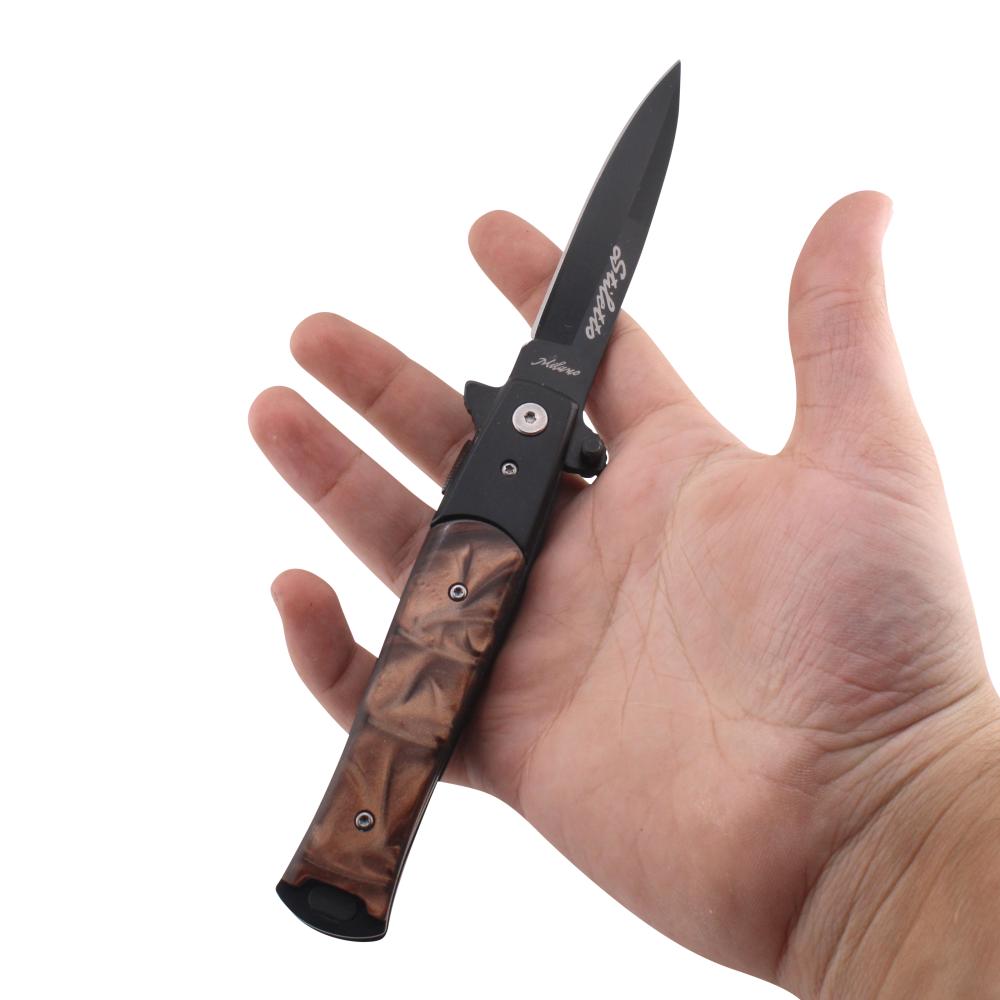 Stileetto Milano N14 Folding Metal Pocket Knife-Brown