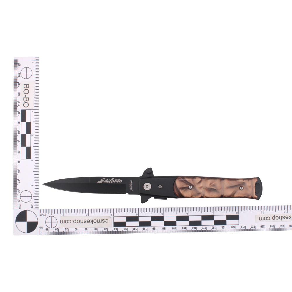 Stileetto Milano N14 Folding Metal Pocket Knife-Brown