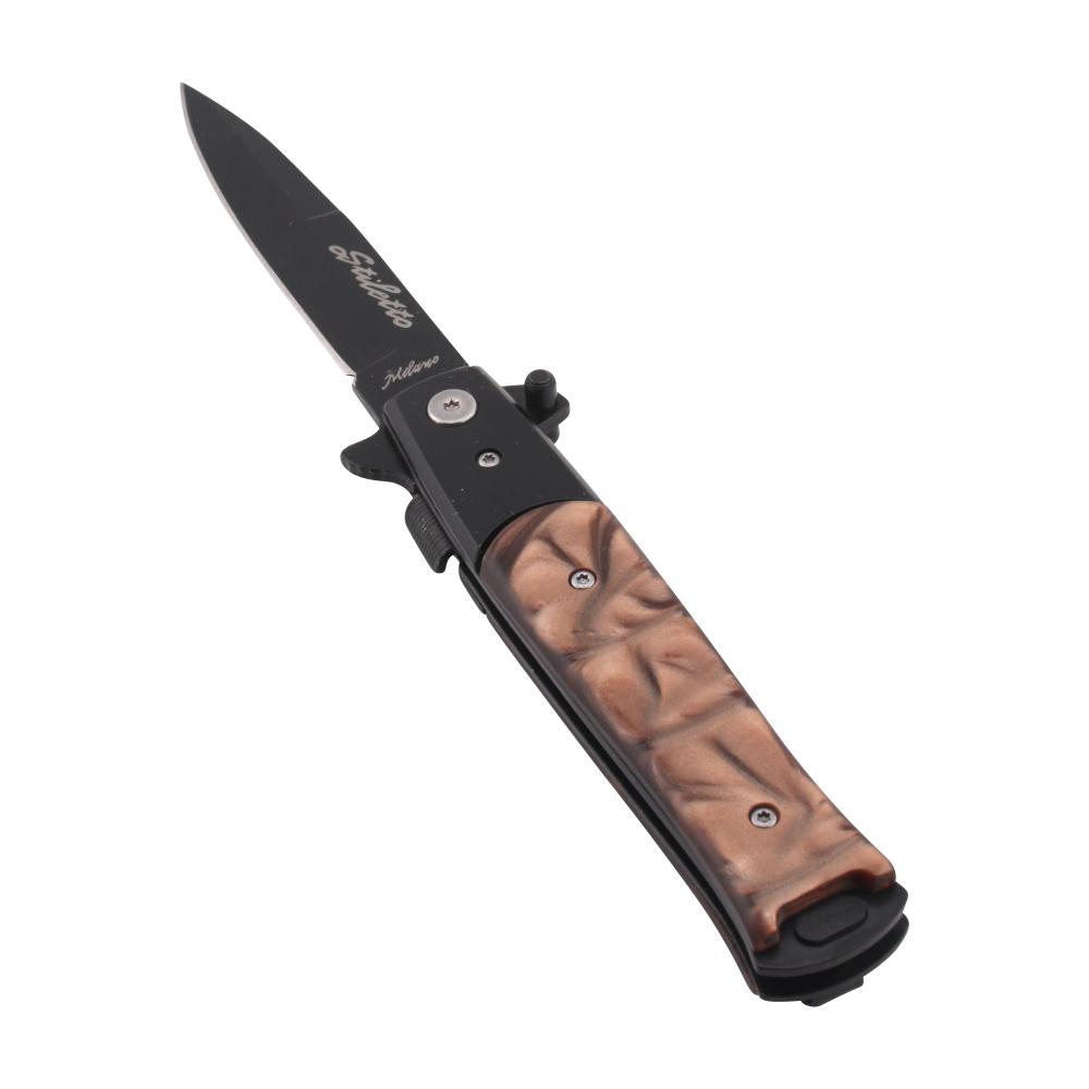 Stileetto Milano N14 Folding Metal Pocket Knife-Brown