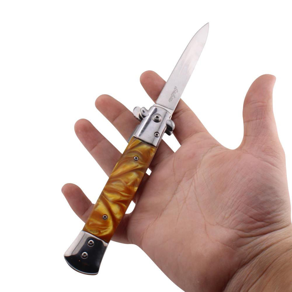 Stiletto N16 Folding Metal Pocket Knife-Yellow
