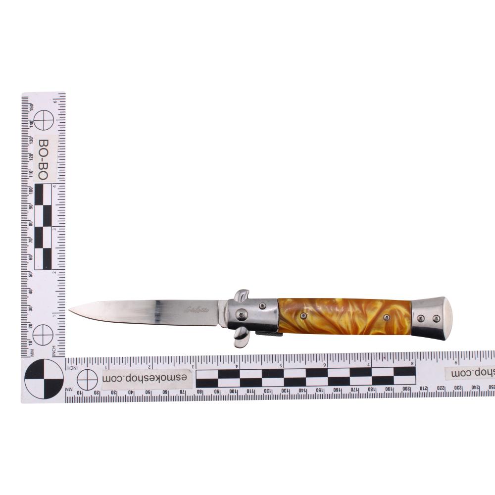 Stiletto N16 Folding Metal Pocket Knife-Yellow