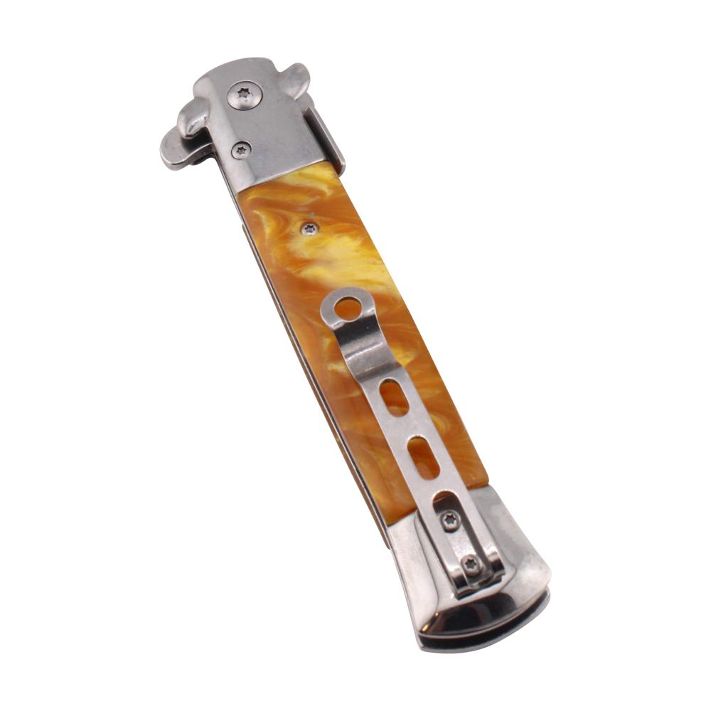 Stiletto N16 Folding Metal Pocket Knife-Yellow