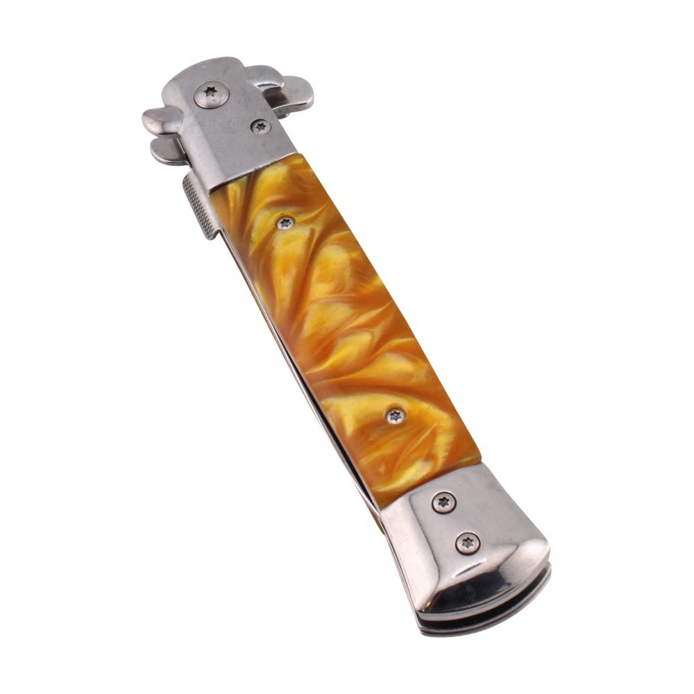 Stiletto N16 Folding Metal Pocket Knife-Yellow