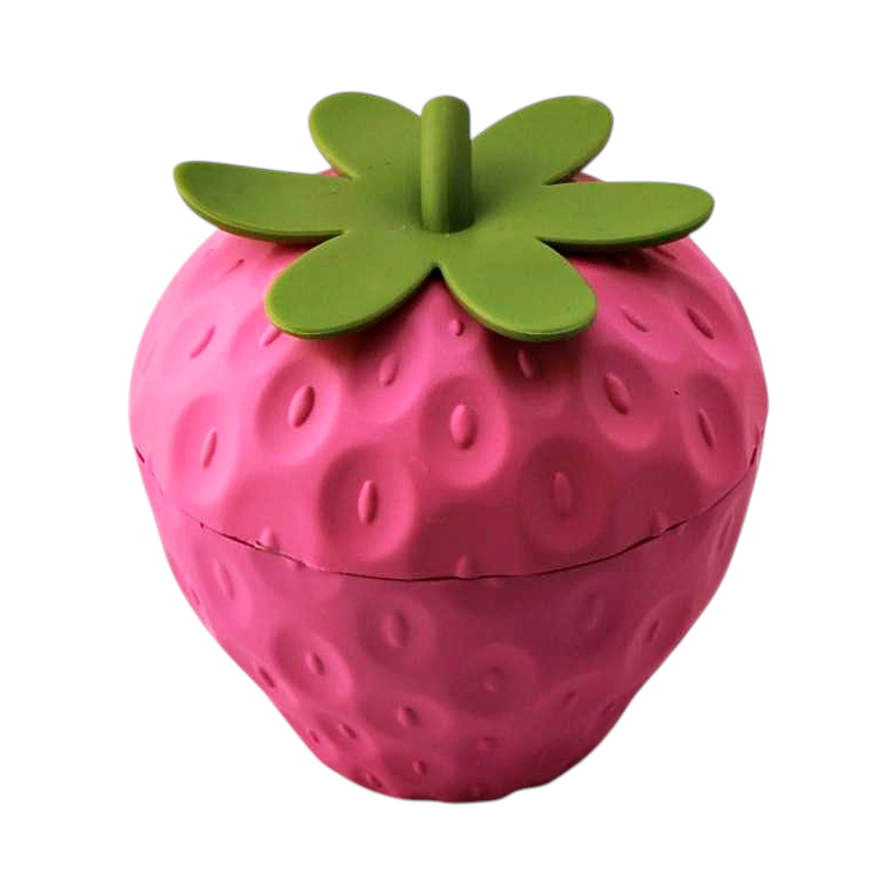Strawberry Shape Plastic Grinder-3 Piece-Dark Pink
