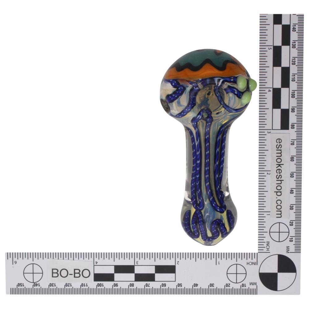 Sugar Wire Glass Hand Pipe-Blue