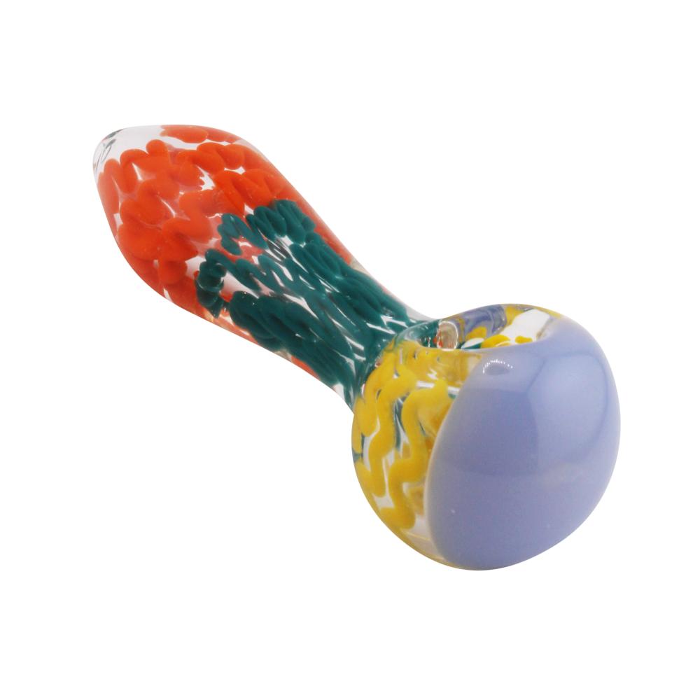 Summer T Glass Hand Pipe-Blue Mix