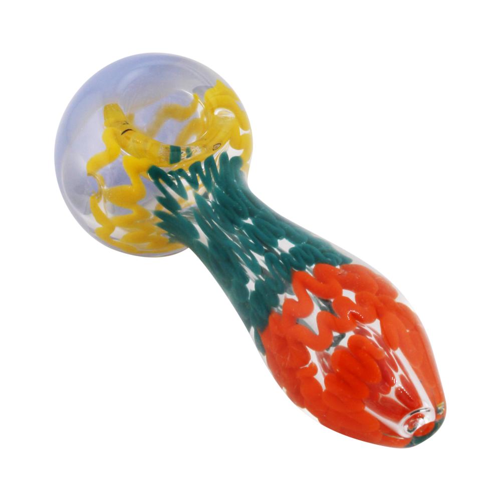 Summer T Glass Hand Pipe-Blue Mix