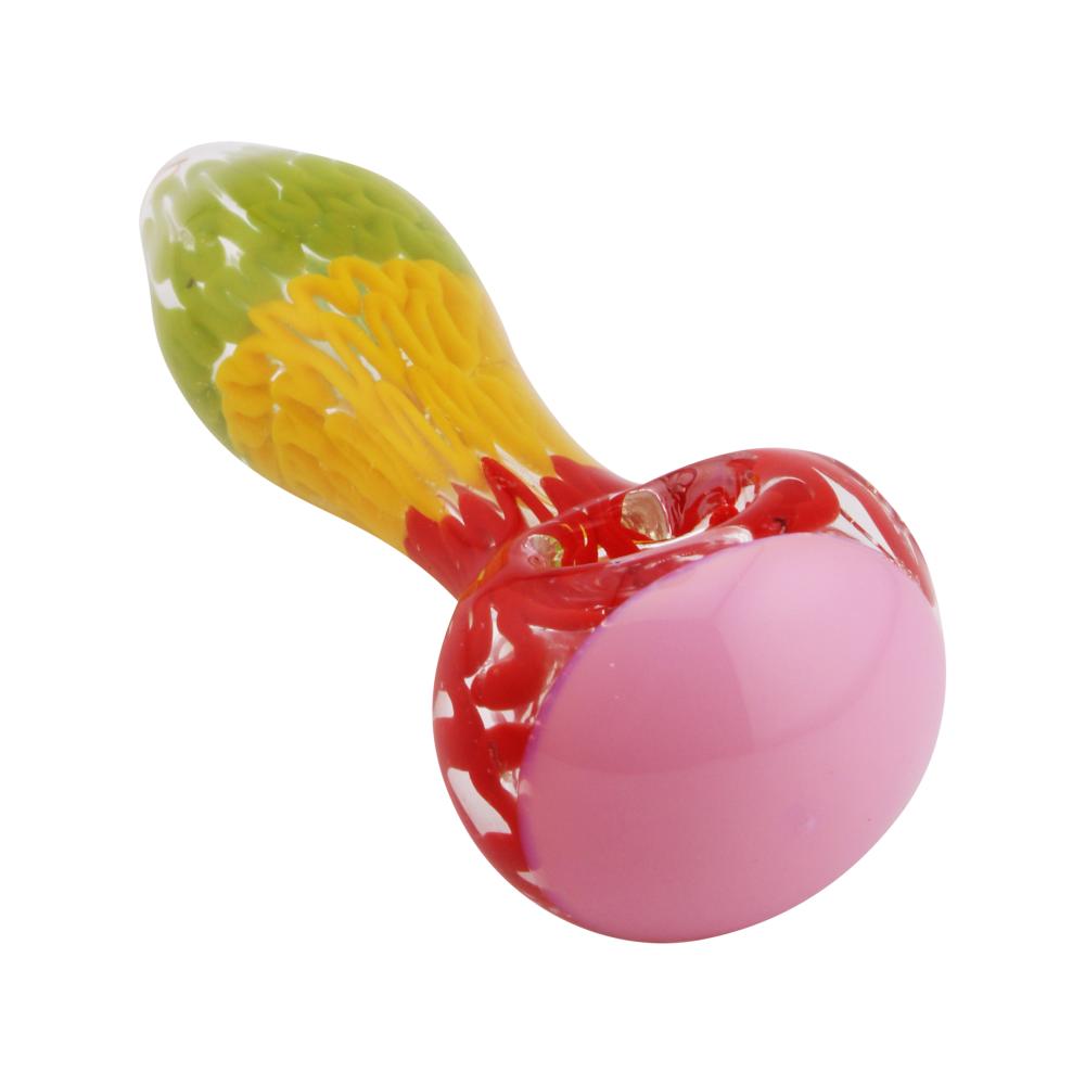 Summer T Glass Hand Pipe-Pink Mix