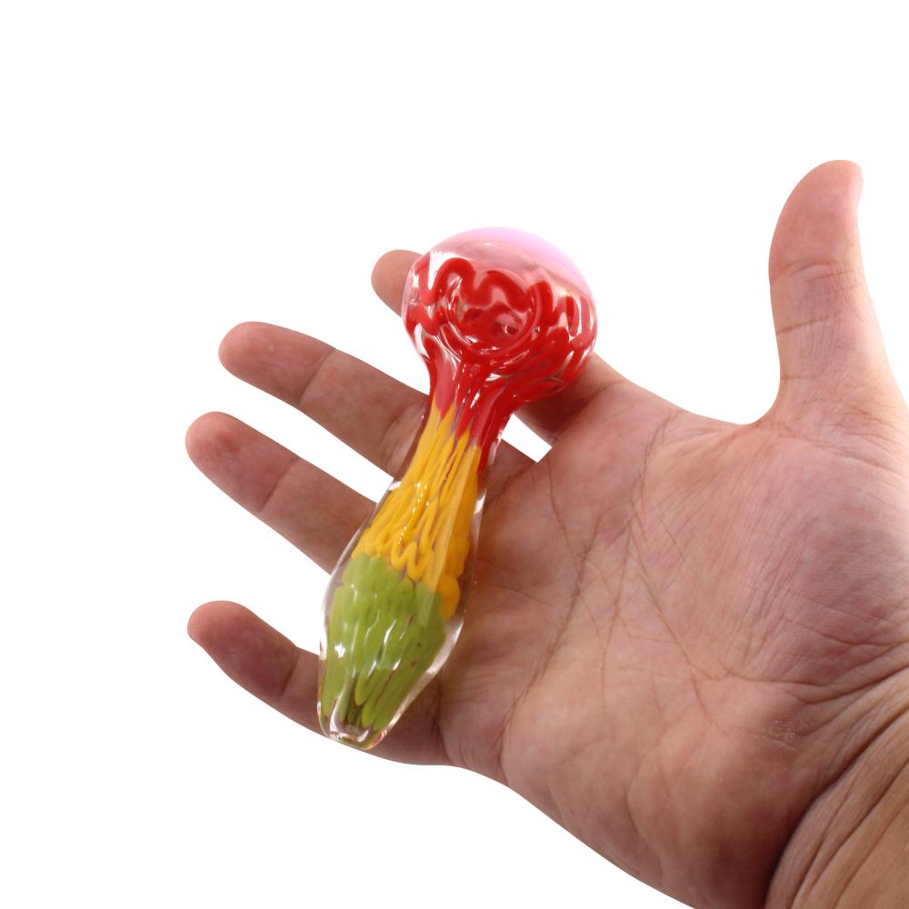 Summer T Glass Hand Pipe-Pink Mix