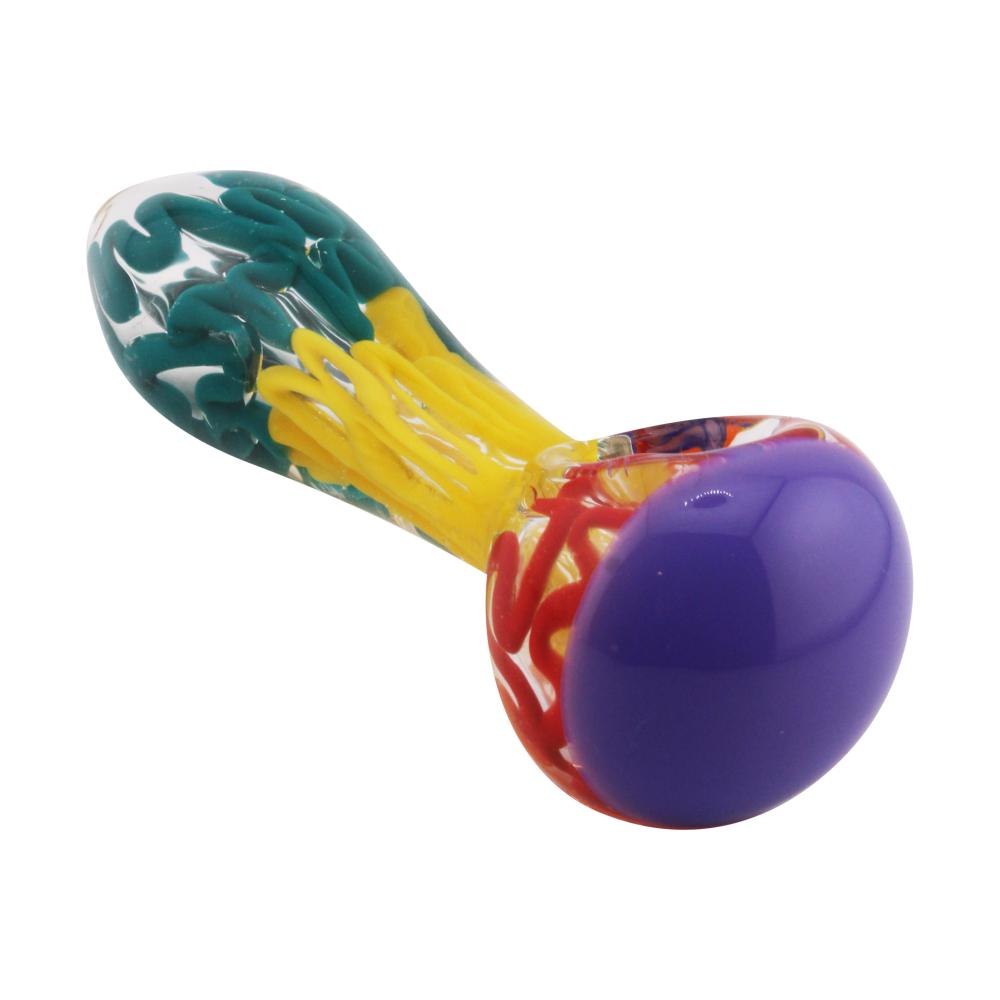 Summer T Glass Hand Pipe-Yellow Mix